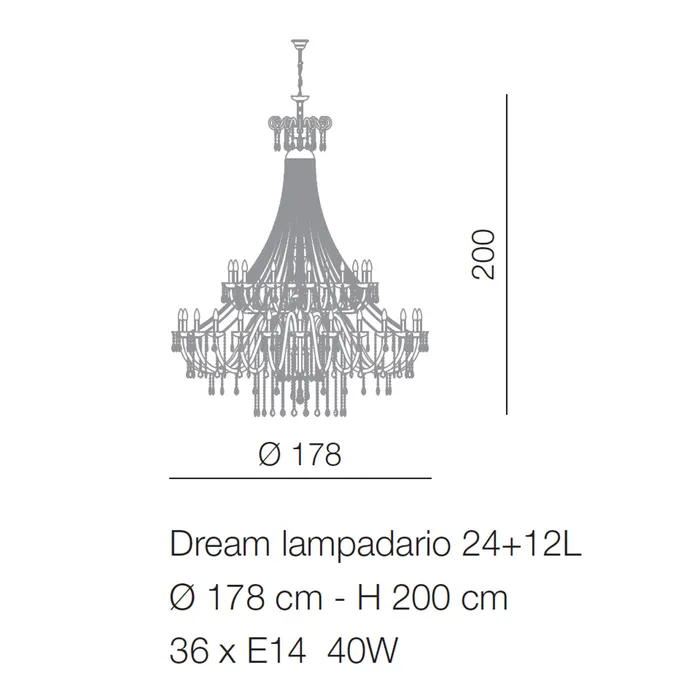 Voltolina Dream Chandelier 6 up to 36 Lights Earrings Voltolina Dream Chandelier 6 up to 36 Lights Earrings