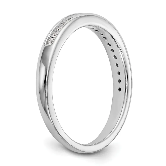 019ct CZ Solid Real 14k White Gold Wedding Wedding Band Ring Goldia Rings