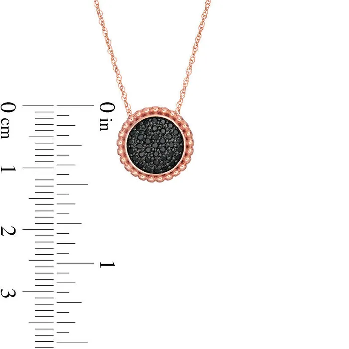025 CT TW Enhanced Black Composite Natural Diamond Pendant in 10K Rose Gold Goldia Necklaces 025 CT TW Enhanced Black Composite Natural Diamond Pendant in 10K Rose Gold Goldia Necklaces