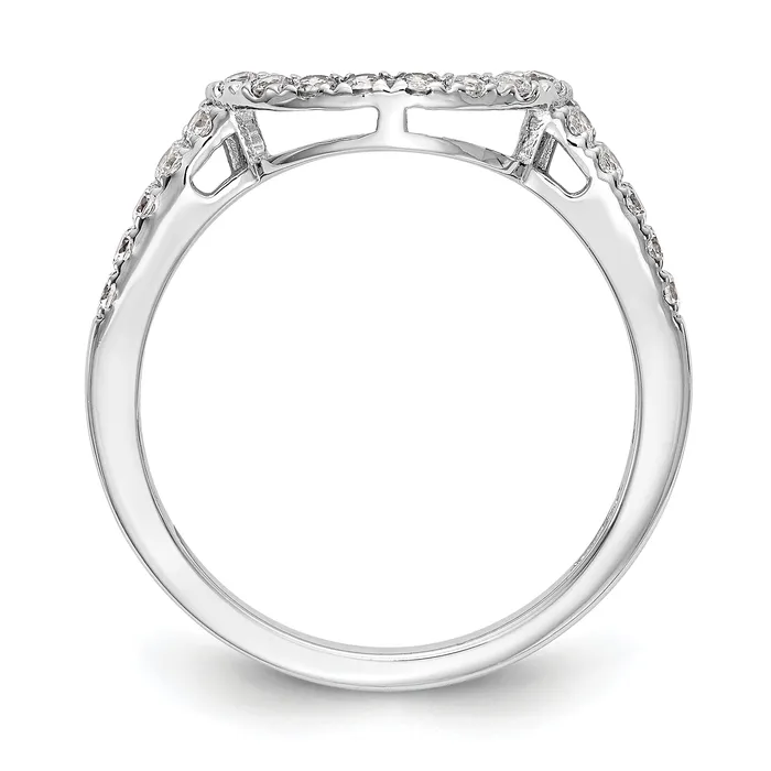 027ct CZ Solid Real 14k White Gold Contour Wedding Wedding Band Ring Goldia Rings