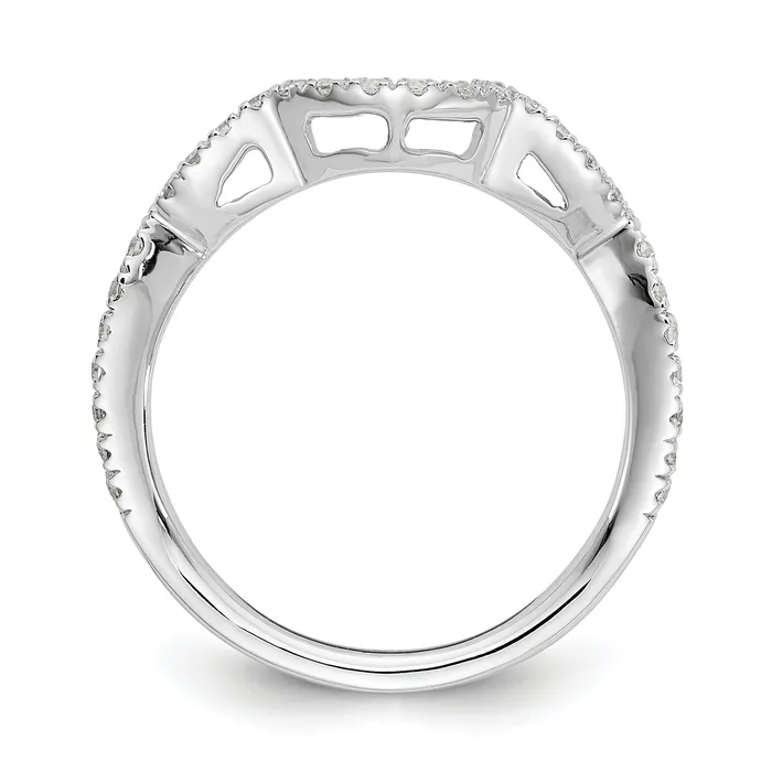 035ct CZ Solid Real 14K White Gold Wedding Wedding Band Ring Goldia Rings
