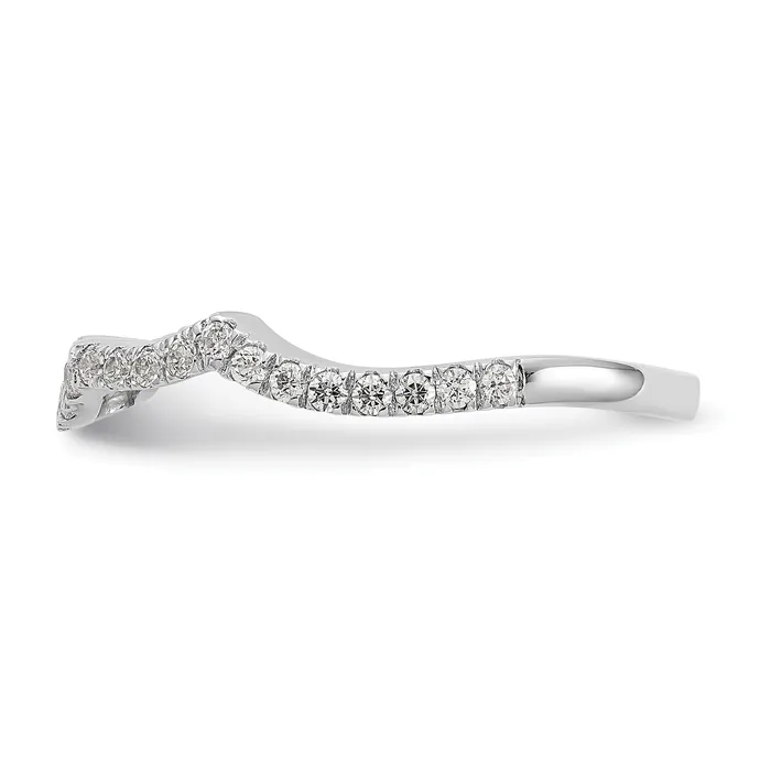 035ct CZ Solid Real 14K White Gold Wedding Wedding Band Ring Goldia Rings