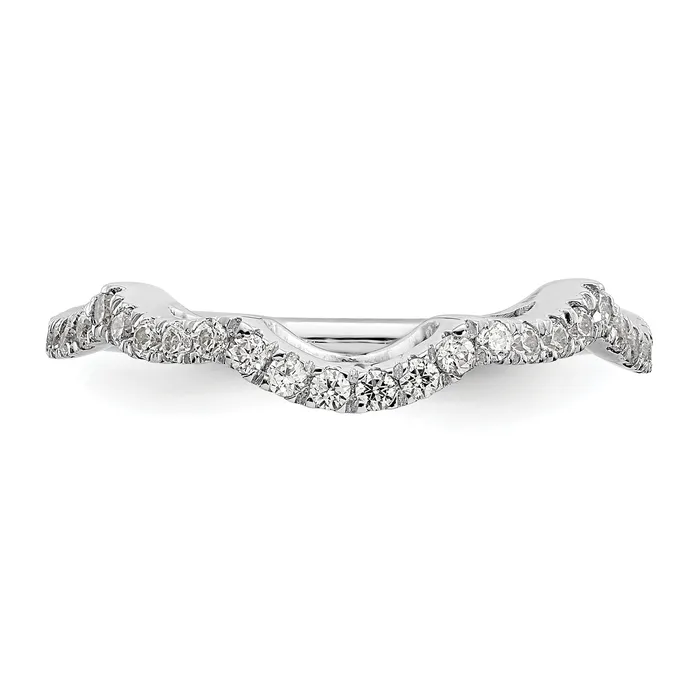 035ct CZ Solid Real 14K White Gold Wedding Wedding Band Ring Goldia Rings