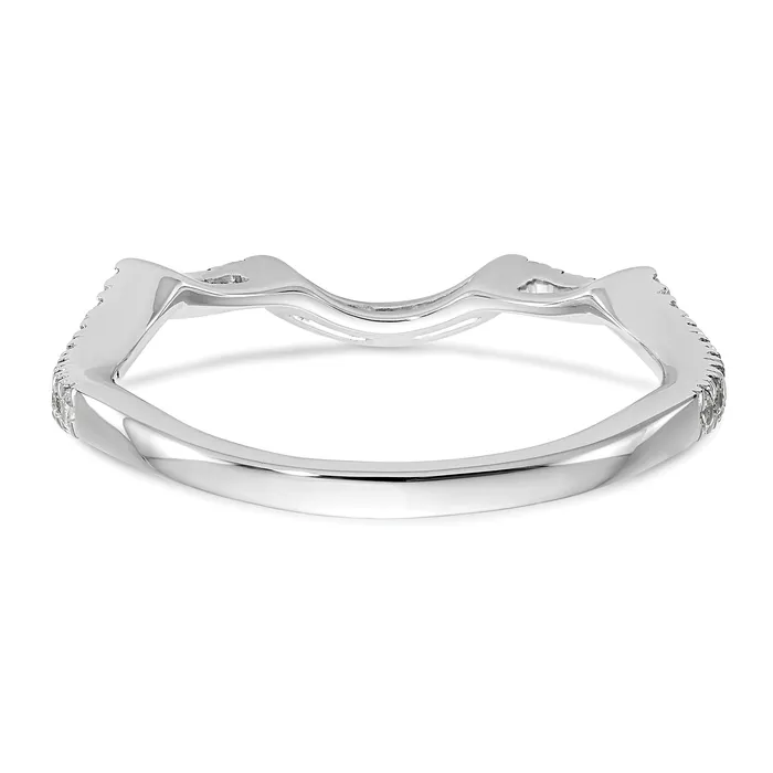 035ct CZ Solid Real 14K White Gold Wedding Wedding Band Ring Goldia Rings