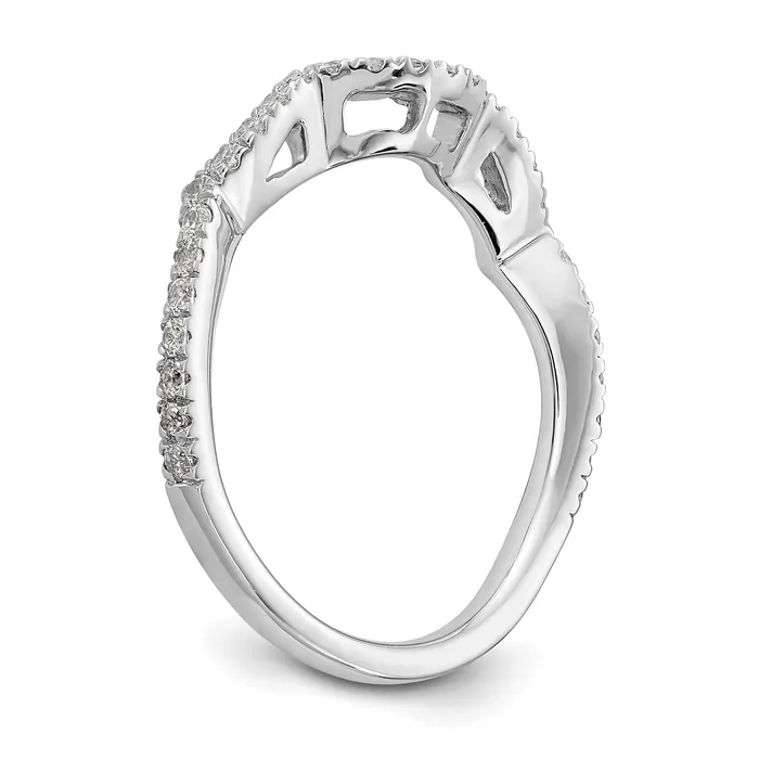 035ct CZ Solid Real 14K White Gold Wedding Wedding Band Ring Goldia Rings