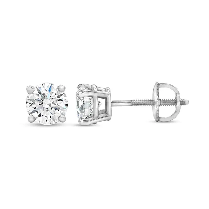 038 CT TW Certified Diamond Solitaire Stud Earrings in 14K White Gold JVS2 Goldia Earrings 038 CT TW Certified Diamond Solitaire Stud Earrings in 14K White Gold JVS2 Goldia Earrings