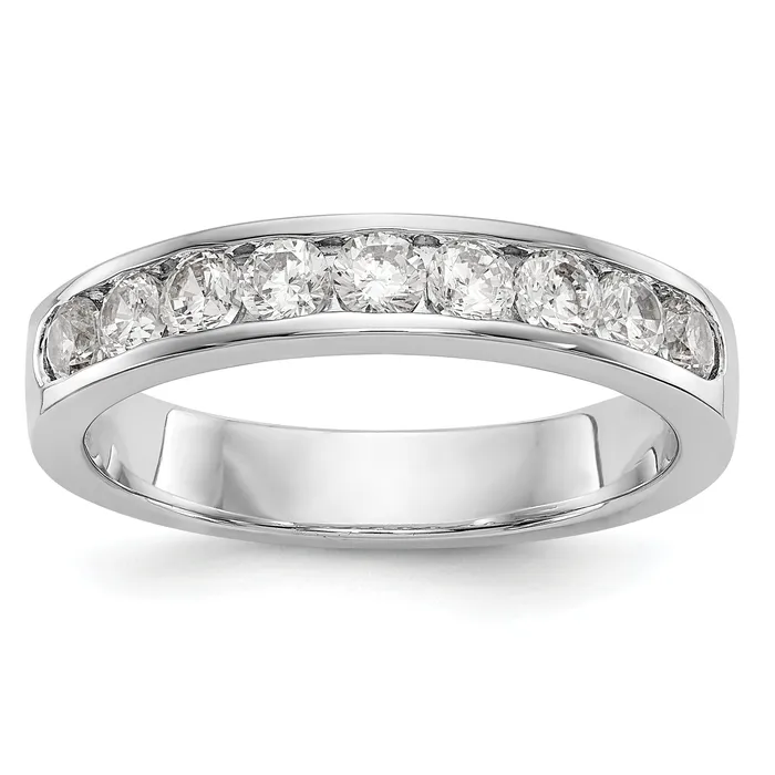 071ct CZ Solid Real 14K White Gold 927mm Stone Channel Wedding Band Ring Goldia Rings 071ct CZ Solid Real 14K White Gold 927mm Stone Channel Wedding Band Ring Goldia Rings