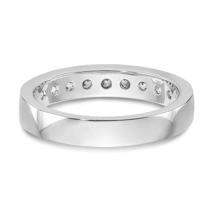 071ct CZ Solid Real 14K White Gold 927mm Stone Channel Wedding Band Ring Goldia Rings