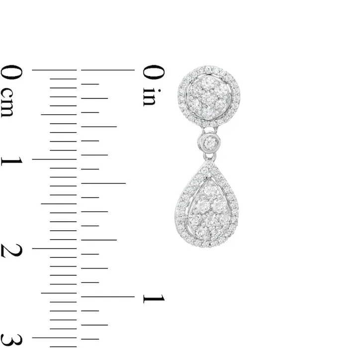 075 CT TW Composite Diamond Halo Frame Teardrop Earrings in 14K White Gold Goldia Earrings 075 CT TW Composite Diamond Halo Frame Teardrop Earrings in 14K White Gold Goldia Earrings