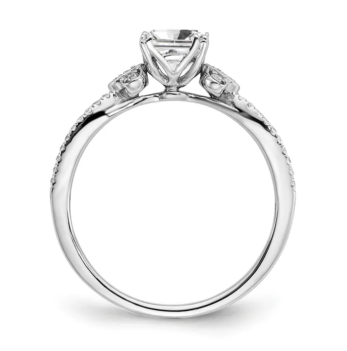 075ct CZ Solid Real 14k Polish 34ct Cushion Split Shank Engage Dia Ring Goldia Rings