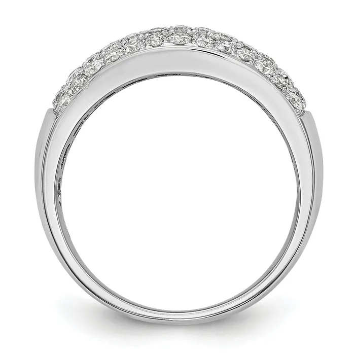 097ct CZ Solid Real 14K White Gold Wedding Band Ring Goldia Rings