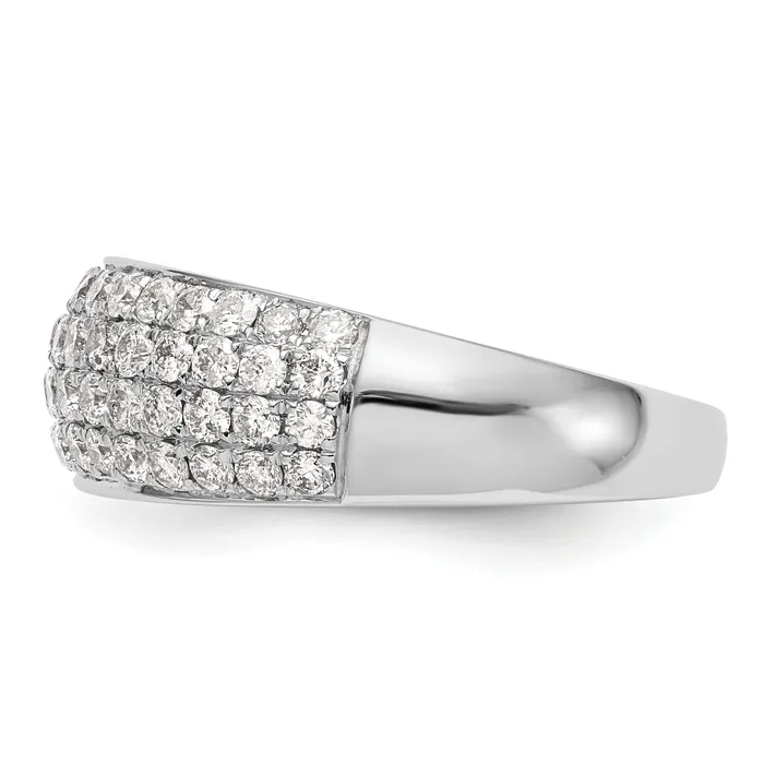097ct CZ Solid Real 14K White Gold Wedding Band Ring Goldia Rings
