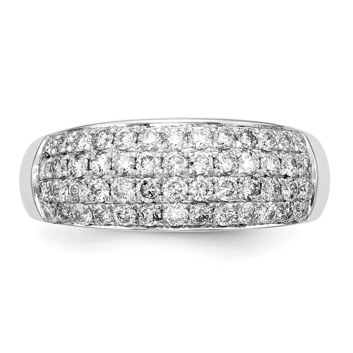 097ct CZ Solid Real 14K White Gold Wedding Band Ring Goldia Rings