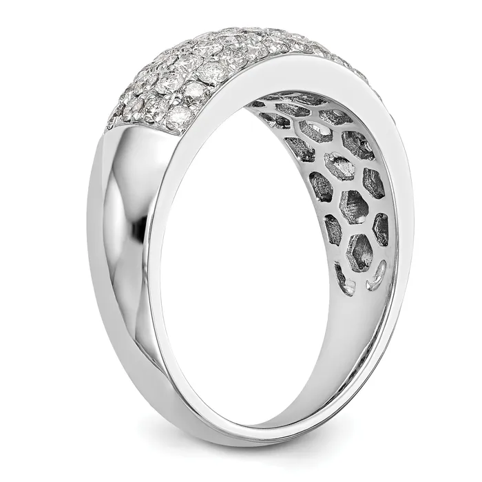097ct CZ Solid Real 14K White Gold Wedding Band Ring Goldia Rings