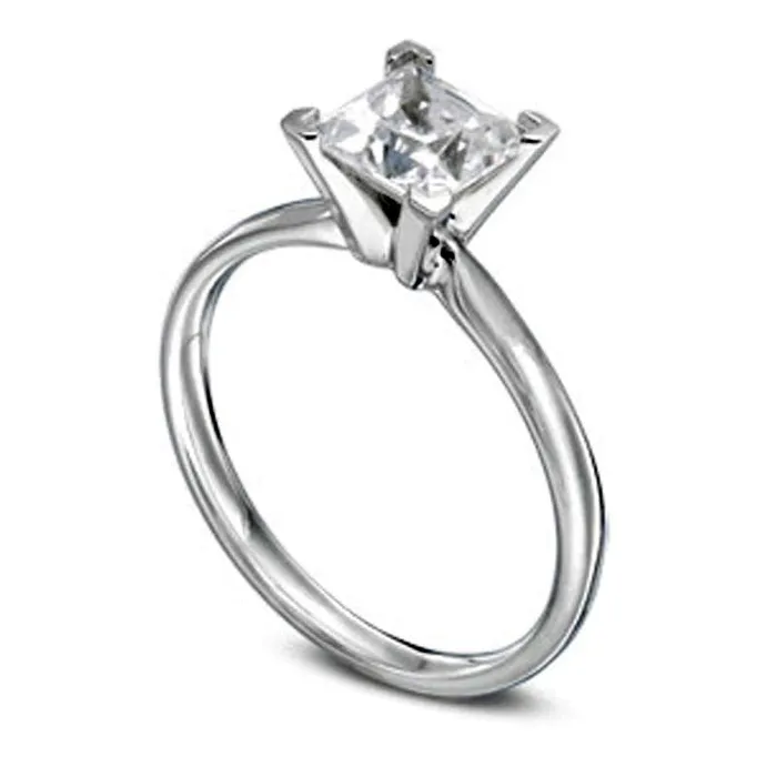 10 CT PrincessCut Natural Clarity Enhanced Diamond Solitaire Engagement Ring in Solid 14K White Gold ISI2 Goldia Rings 10 CT PrincessCut Natural Clarity Enhanced Diamond Solitaire Engagement Ring in Solid 14K White Gold ISI2 Goldia Rings