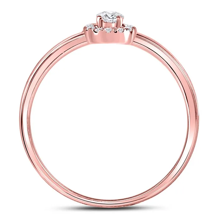 10k Rose Gold Round Diamond Solitaire Stackable Band Ring 15 Cttw gndatlanta Rings