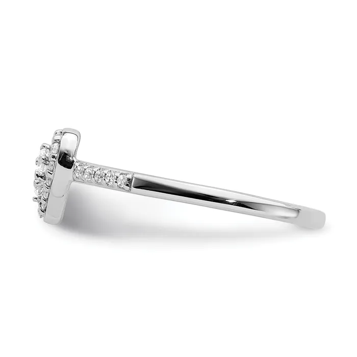 10k White Gold 14 Ct Lab Grown Diamond VSSI G Cluster Engagement Ring Goldia Rings