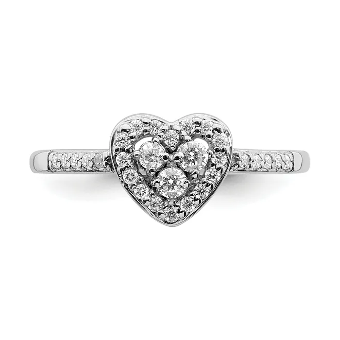 10k White Gold 14 Ct Lab Grown Diamond VSSI G Cluster Engagement Ring Goldia Rings