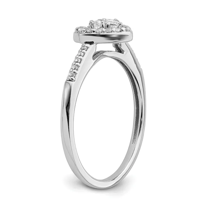 10k White Gold 14 Ct Lab Grown Diamond VSSI G Cluster Engagement Ring Goldia Rings