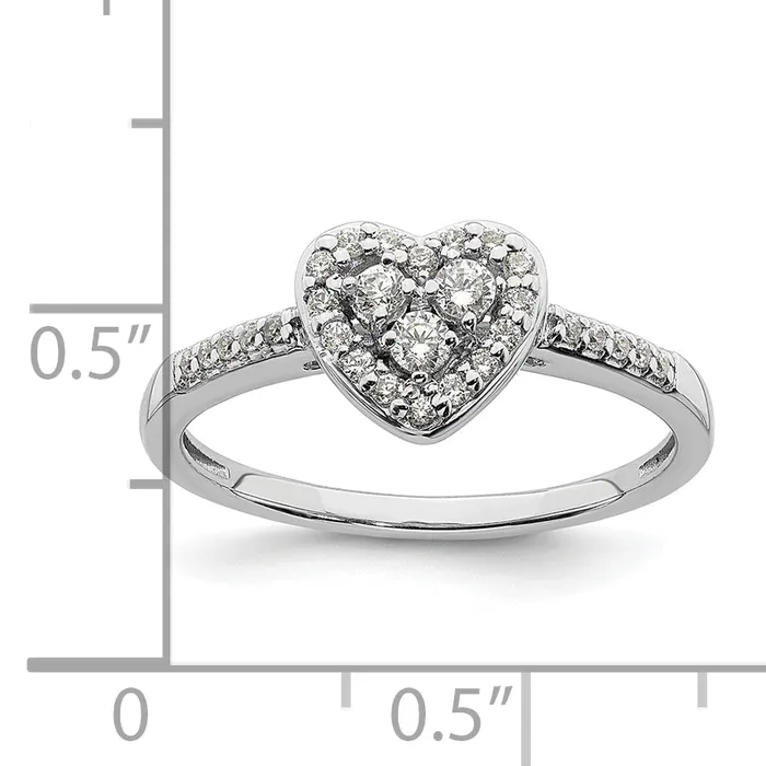 10k White Gold 14 Ct Lab Grown Diamond VSSI G Cluster Engagement Ring Goldia Rings
