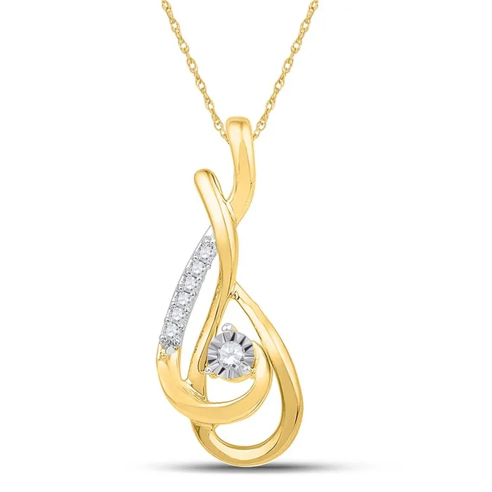 10k Yellow Gold Round Diamond Fashion Pendant 110 Cttw gndatlanta Necklaces 10k Yellow Gold Round Diamond Fashion Pendant 110 Cttw gndatlanta Necklaces