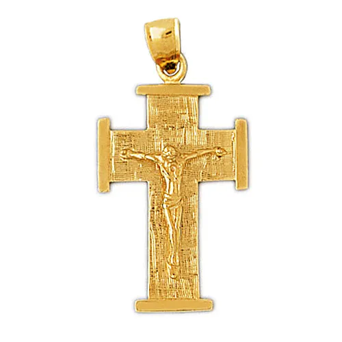 14K Gold 23MM Crucifix Pendant Goldia PreStyled Sets