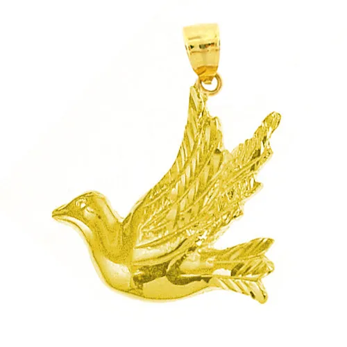 14K Gold Dove Charm Goldia Charm Necklaces