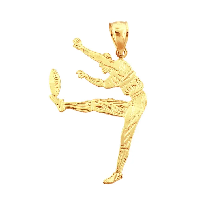 14K Gold Football Punter Pendant Goldia PreStyled Sets
