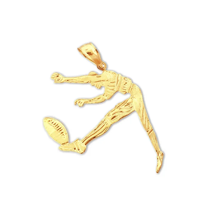 14K Gold Football Punter Pendant Goldia PreStyled Sets
