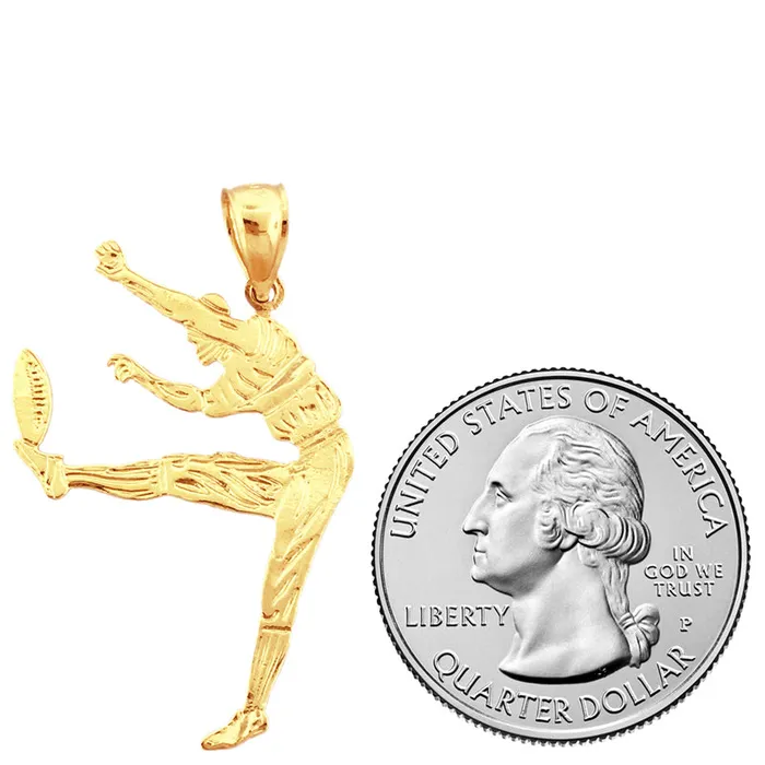 14K Gold Football Punter Pendant Goldia PreStyled Sets