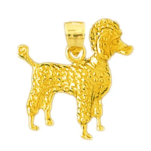 14K Gold Miniature Poodle Pendant Goldia PreStyled Sets