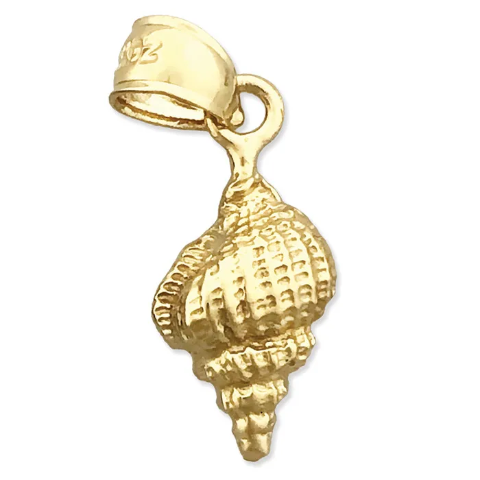 14K Gold Mollusk Shell Charm Goldia Charm Necklaces