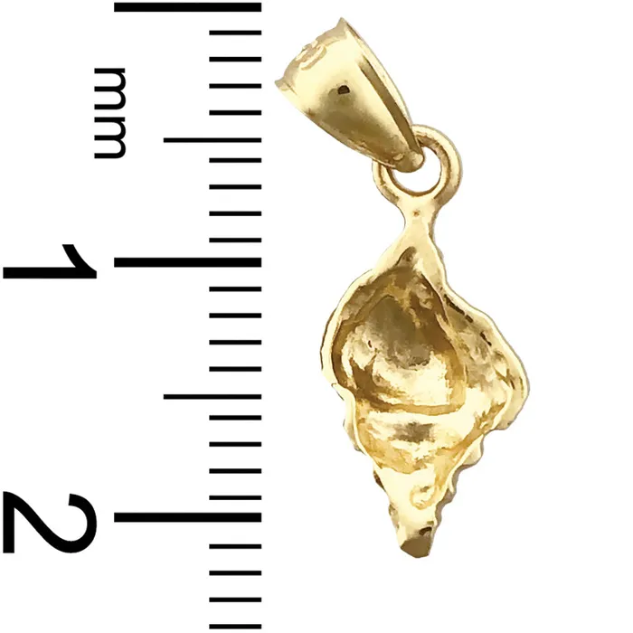 14K Gold Mollusk Shell Charm Goldia Charm Necklaces