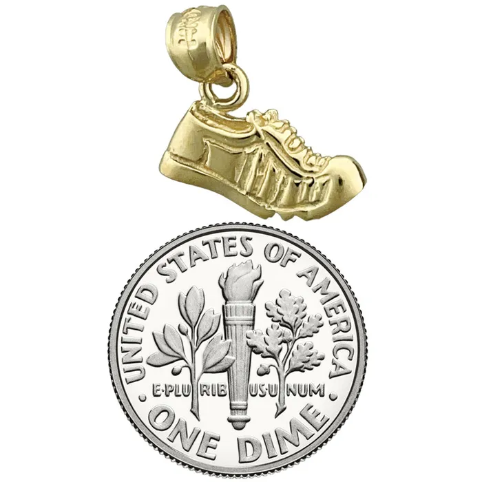 14K Gold Running Shoe Charm Goldia Charm Necklaces