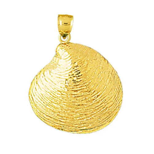 14K Gold Seashell Clam Shell Pendant Goldia PreStyled Sets