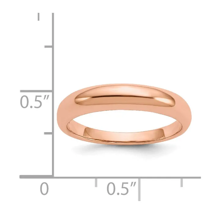14k Rose Gold Polished Band Ring Goldia Rings