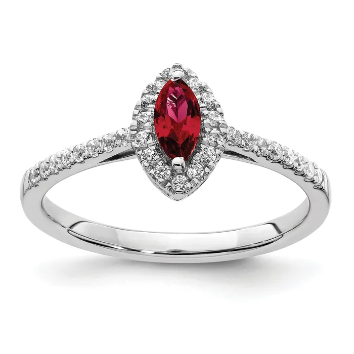 14k White Gold 15 Ct Lab Grown Diamond VSSI G and Lab Created Ruby July Birthstone Ring Goldia Rings 14k White Gold 15 Ct Lab Grown Diamond VSSI G and Lab Created Ruby July Birthstone Ring Goldia Rings