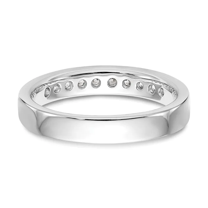 14k White Gold 10Stone 13 carat Round Diamond Complete Channel Band Goldia Rings