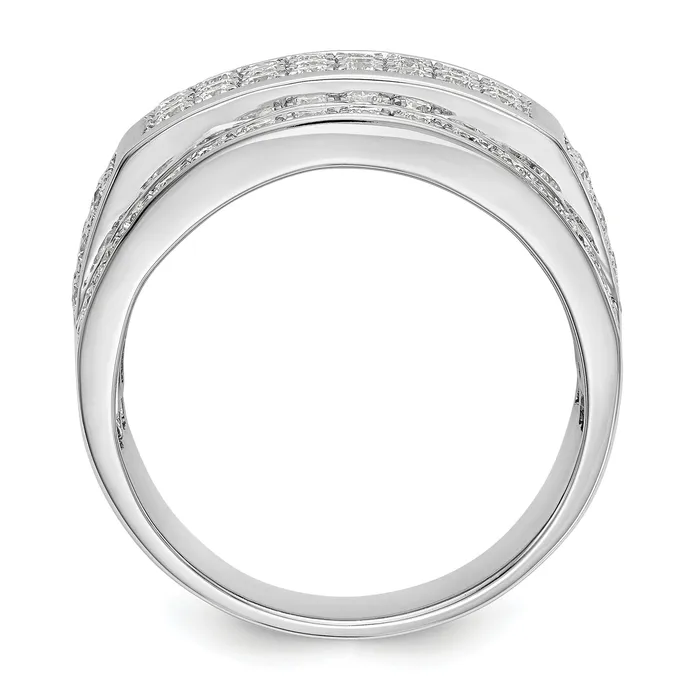 14k White Gold 2 Ct Lab Grown Diamond VSSI G Mens Ring Goldia Rings