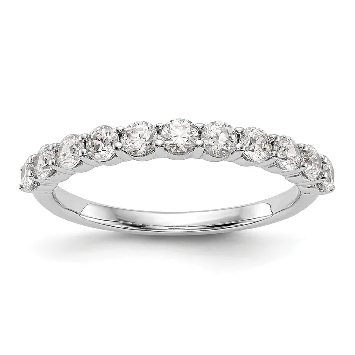 14k White Gold 34 Ct Lab Grown Diamond VSSI G Eleven Stone Band Ring Goldia Rings 14k White Gold 34 Ct Lab Grown Diamond VSSI G Eleven Stone Band Ring Goldia Rings