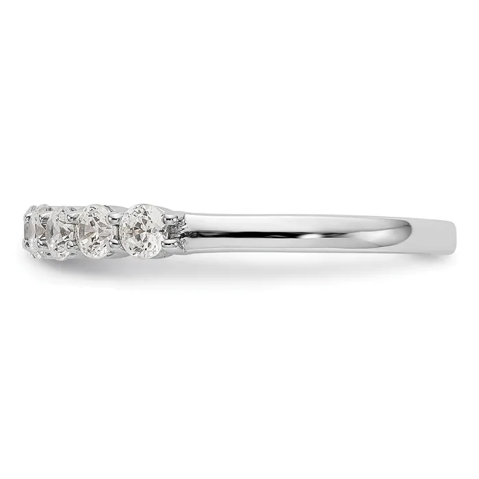 14k White Gold 34 Ct Lab Grown Diamond VSSI G Eleven Stone Band Ring Goldia Rings