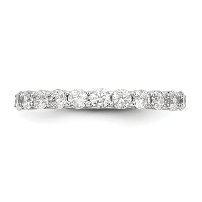 14k White Gold 34 Ct Lab Grown Diamond VSSI G Eleven Stone Band Ring Goldia Rings