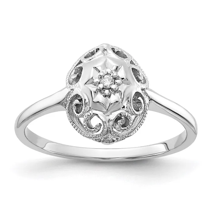 14k White Gold A Real Diamond ring Goldia Rings