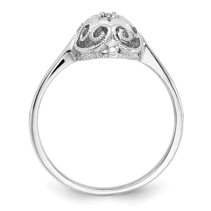 14k White Gold A Real Diamond ring Goldia Rings