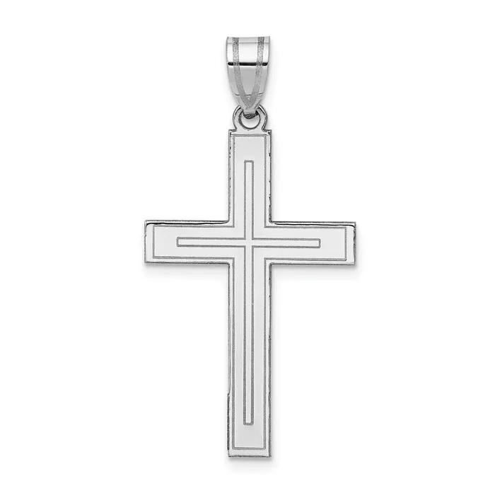 14k White Gold Cross Pendant Goldia Necklaces