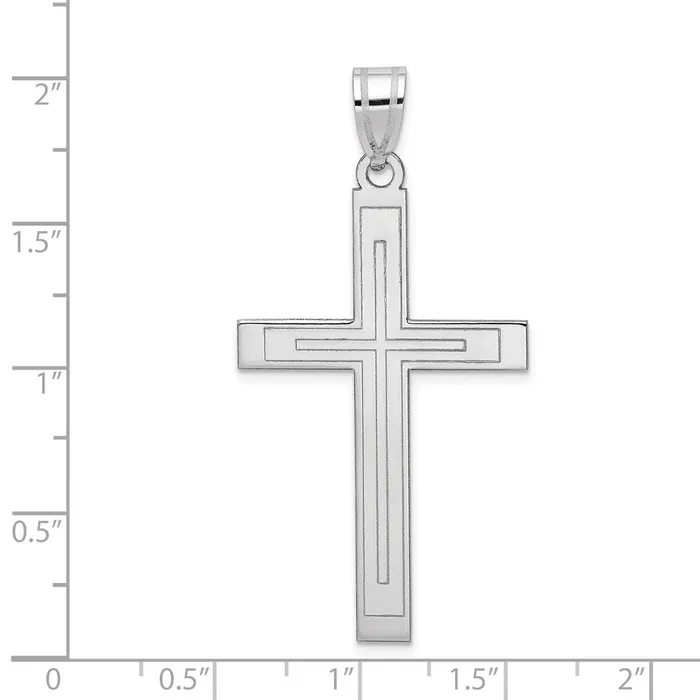 14k White Gold Cross Pendant Goldia Necklaces
