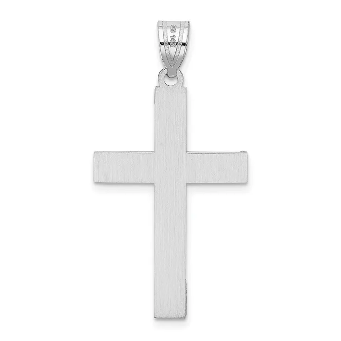 14k White Gold Cross Pendant Goldia Necklaces