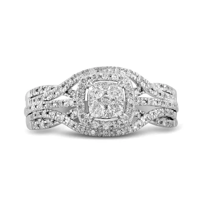 14k White Gold Diamond Bridal Engagement Ring 13 Cttw gndatlanta Rings 14k White Gold Diamond Bridal Engagement Ring 13 Cttw gndatlanta Rings
