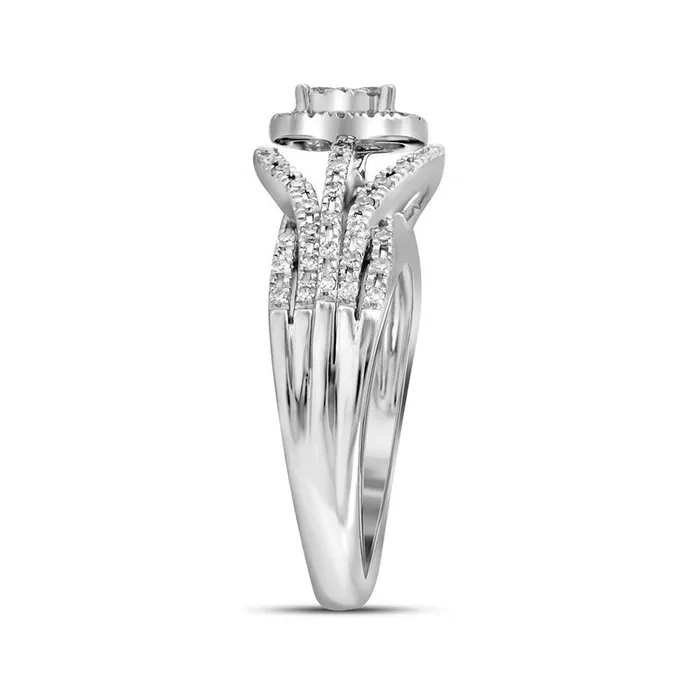 14k White Gold Diamond Bridal Engagement Ring 13 Cttw gndatlanta Rings