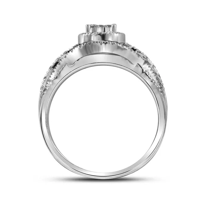 14k White Gold Diamond Bridal Engagement Ring 13 Cttw gndatlanta Rings